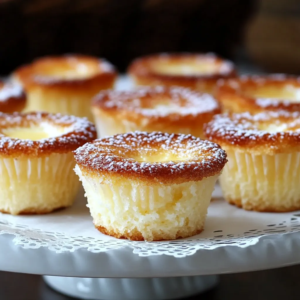Un plateau de gâteaux saupoudrés de sucre glace.