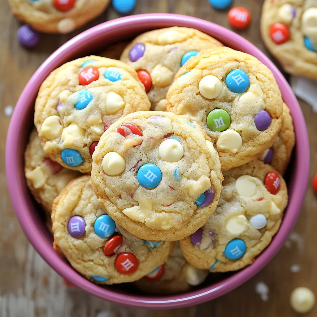 Un bol de cookies aux M&M's.