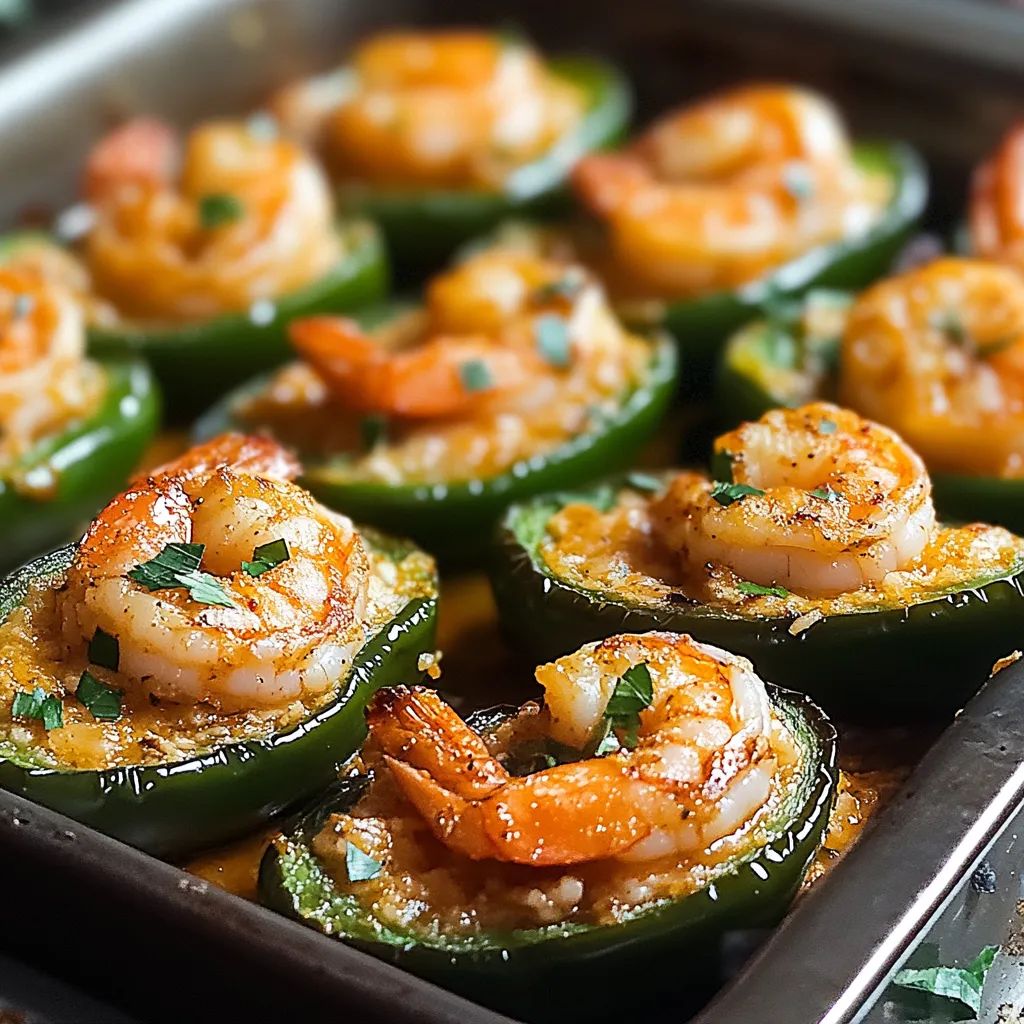Un plat de crevettes et poivrons.