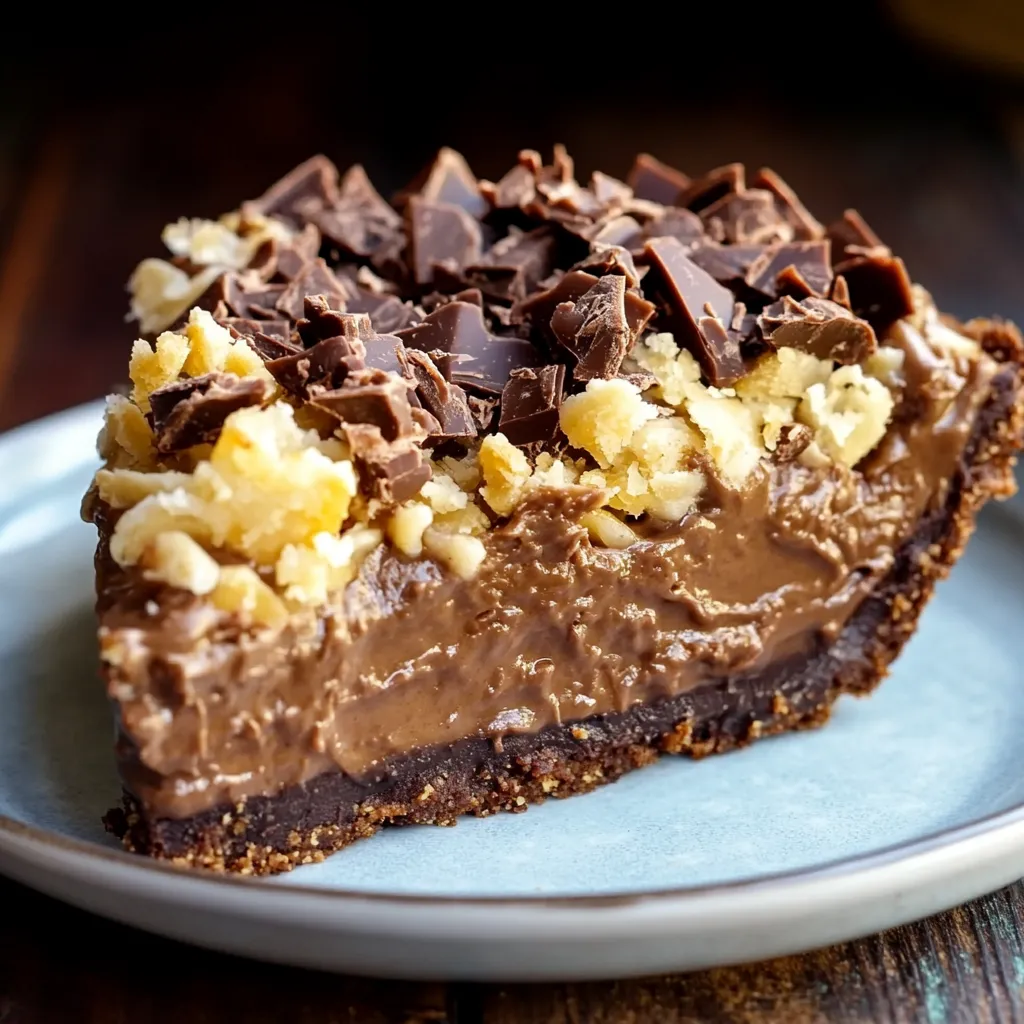 Une tranche de gâteau au chocolat avec des noix.