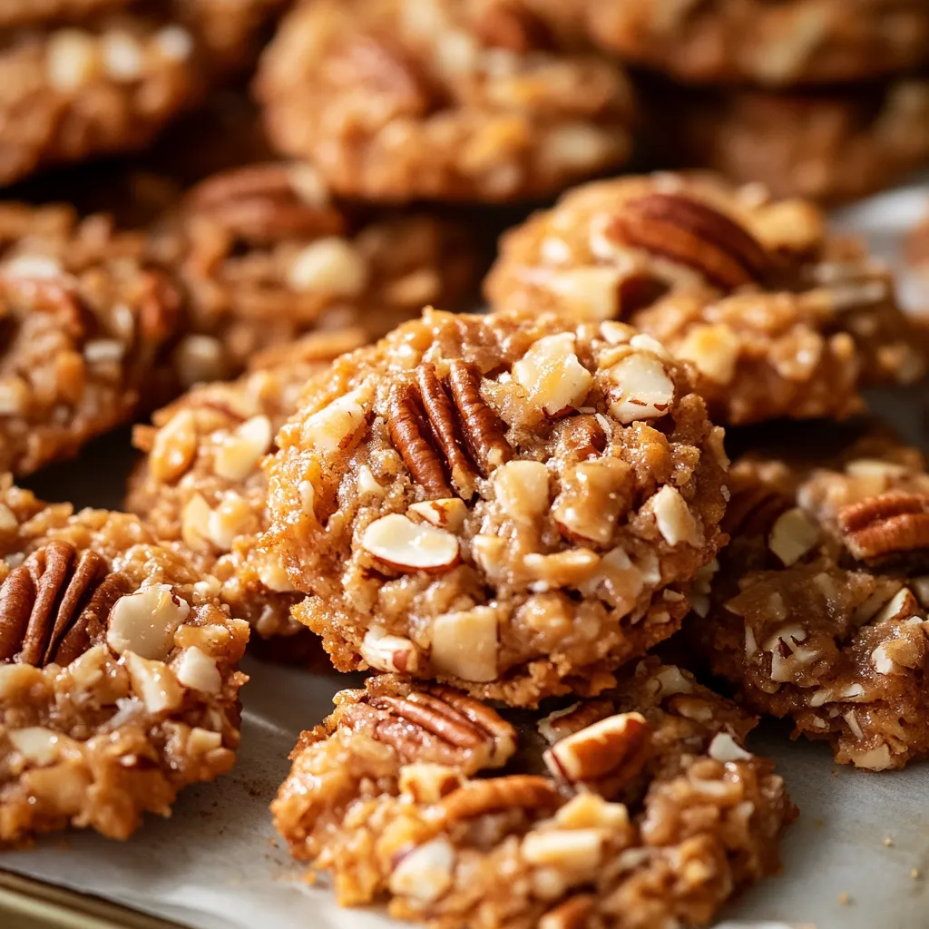 Une assiette de cookies aux noix de pécan.