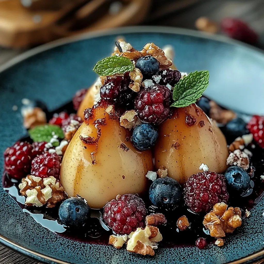 Une assiette de nourriture avec des baies et des noix.