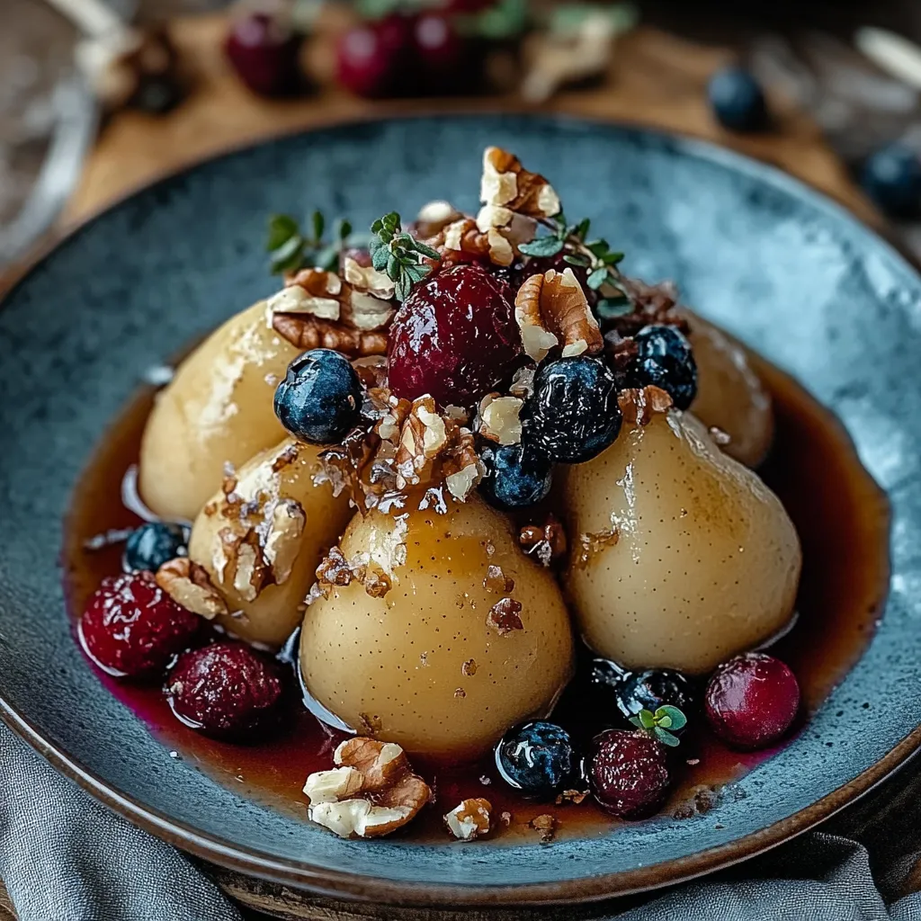 Une assiette de fruits garnie de noix.