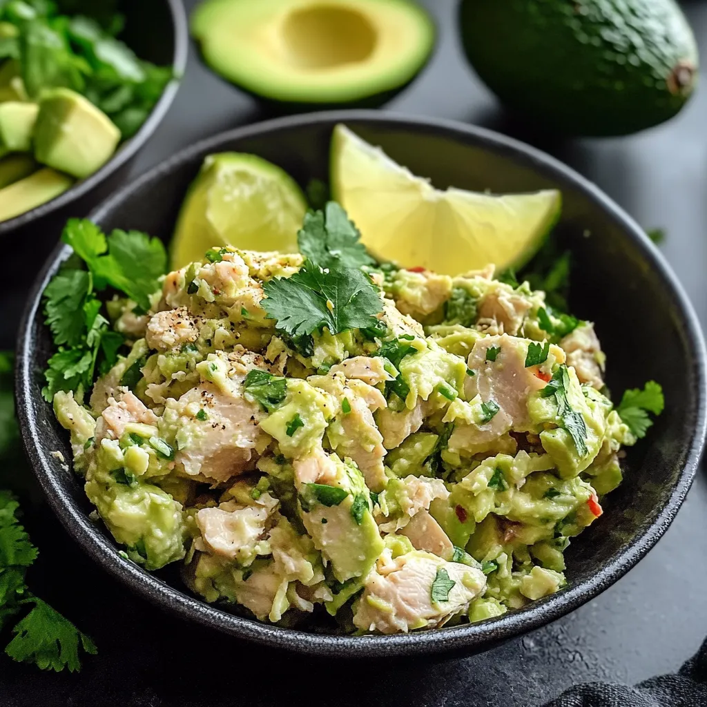 Un bol de préparation avec avocat et citron vert.