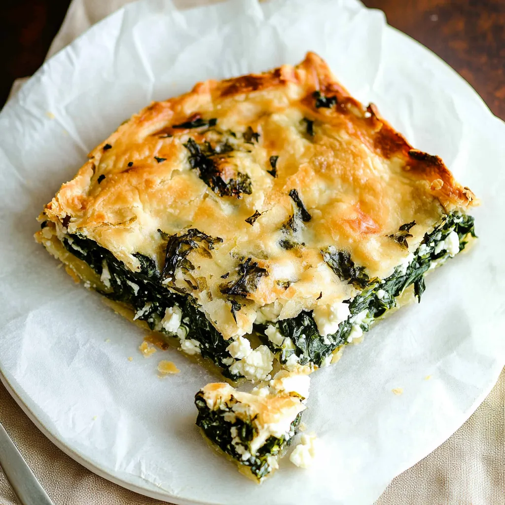 Une part de quiche au brocoli sur une assiette.
