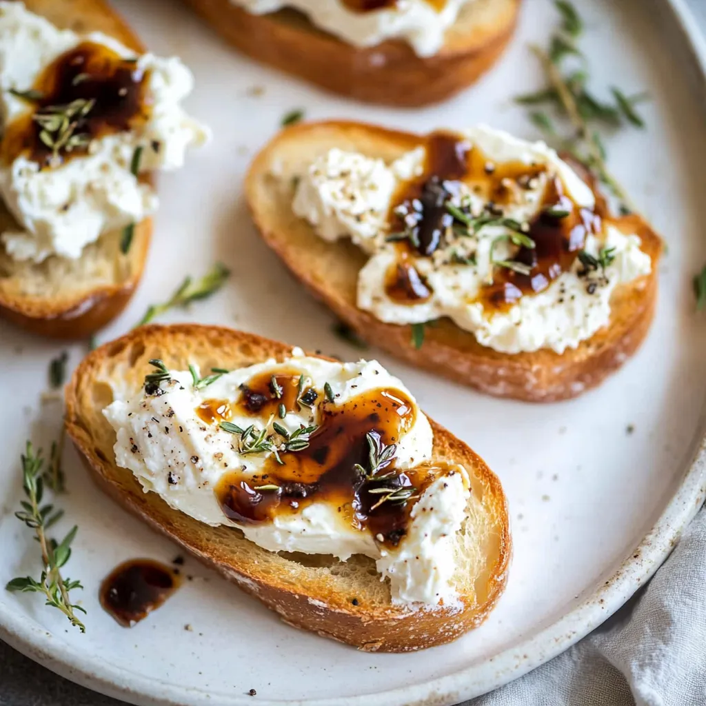 Une assiette de pain avec du fromage blanc et de la sauce.