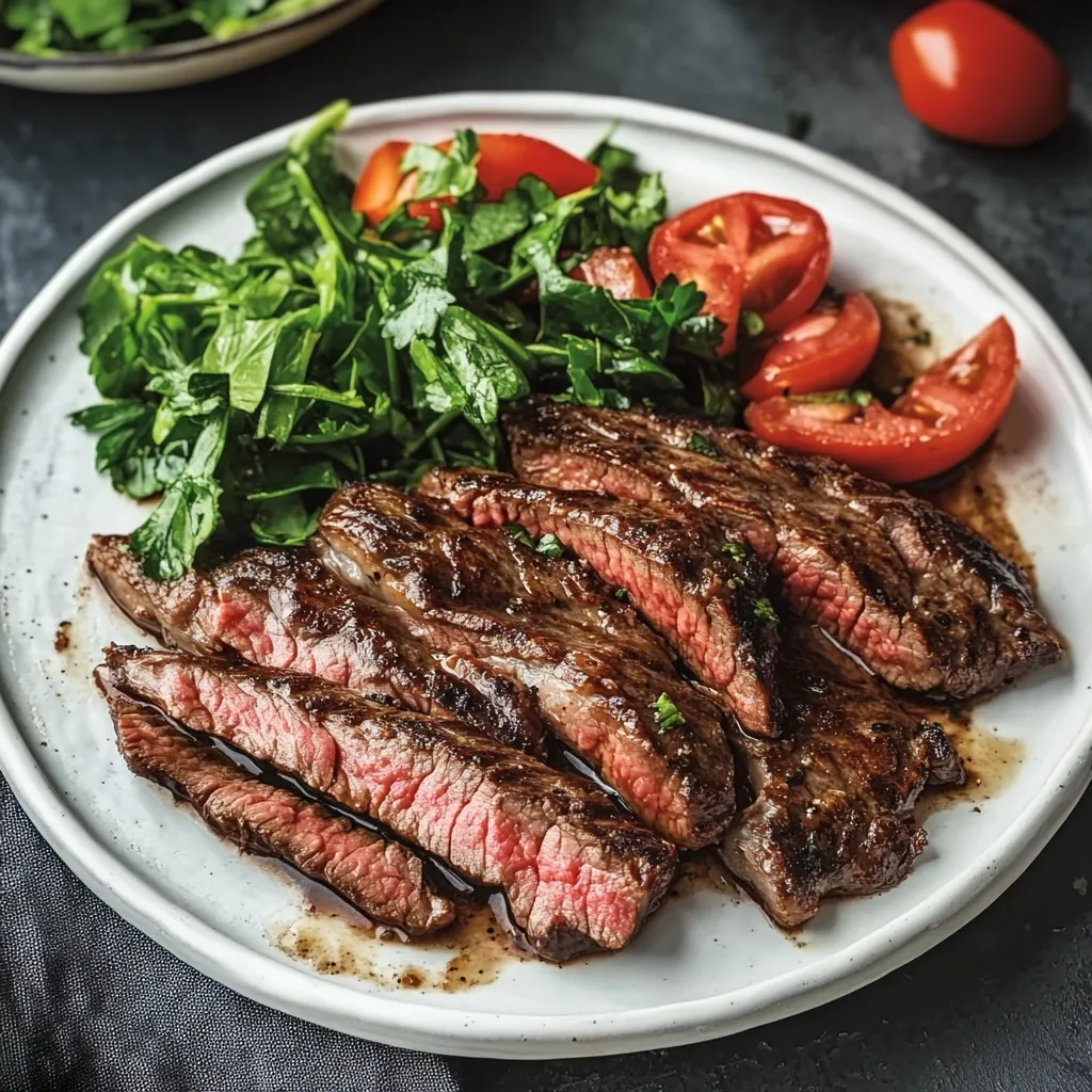 Une assiette de viande et légumes.