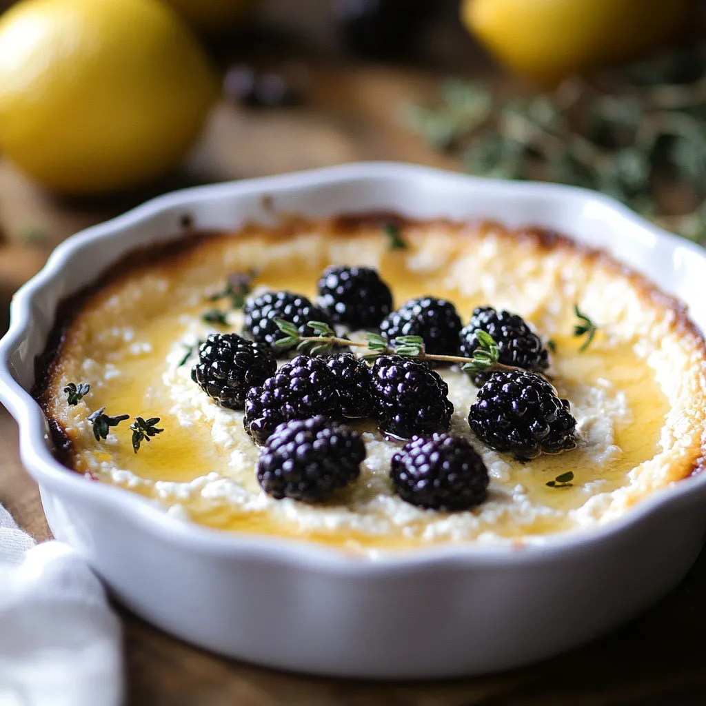 Un bol de préparation avec des mûres et du citron.