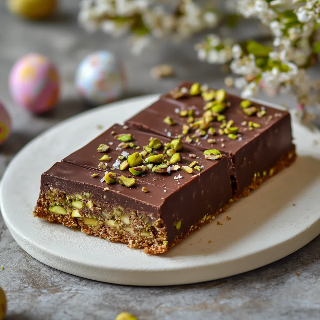 Un dessert au chocolat avec des amandes sur une assiette blanche.