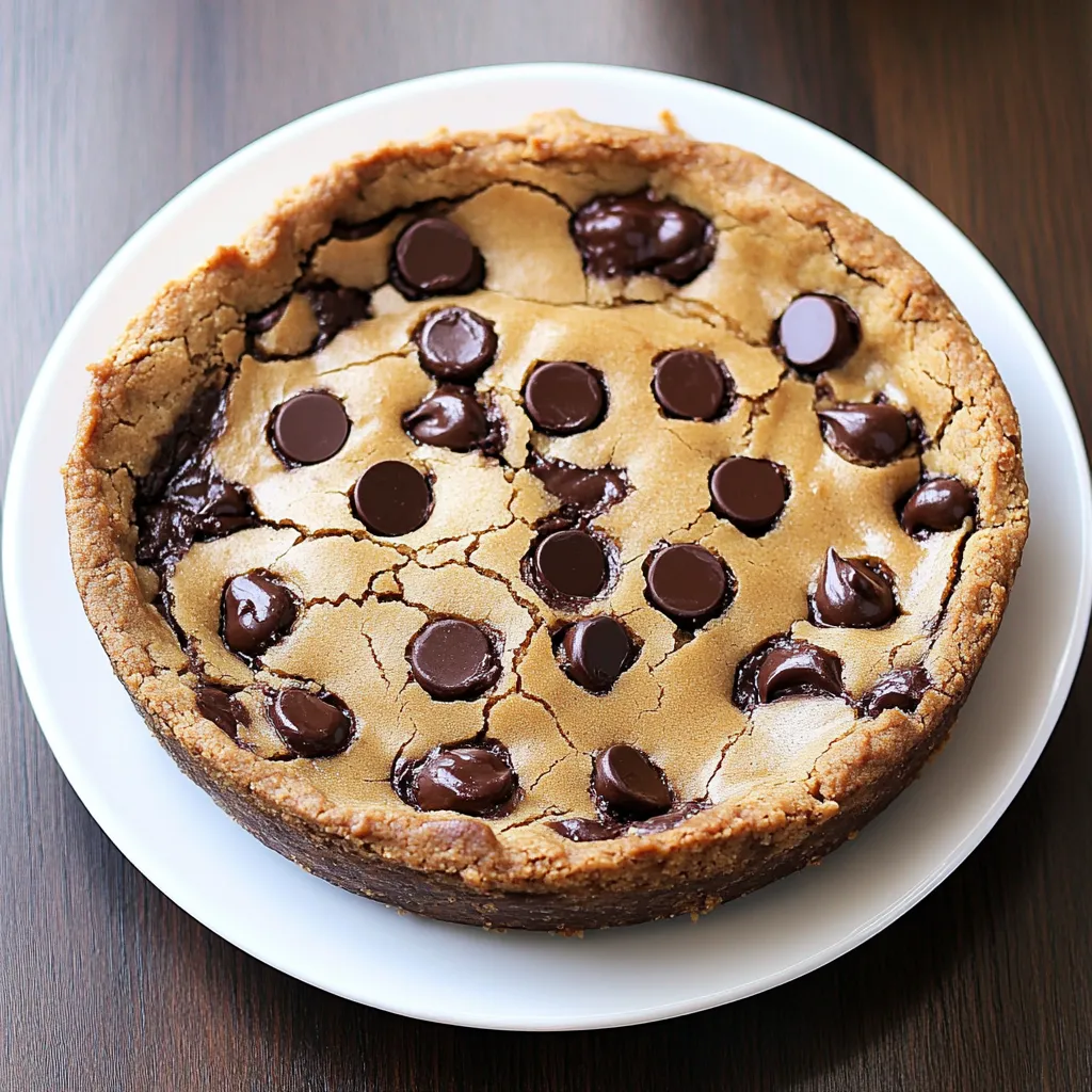 Un cookie aux pépites de chocolat sur une assiette.