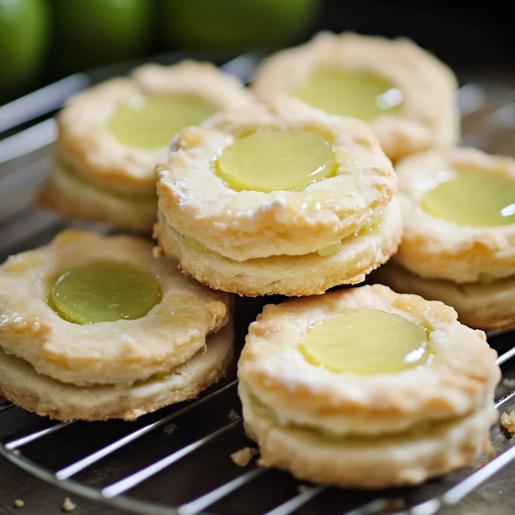 Une assiette de biscuits avec un fourrage vert.