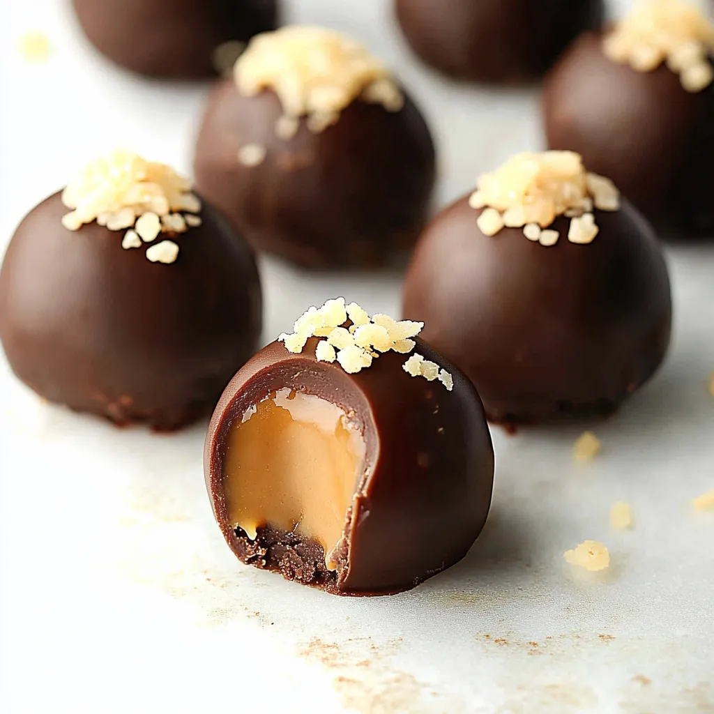 Boules de chocolat avec des noix par-dessus.