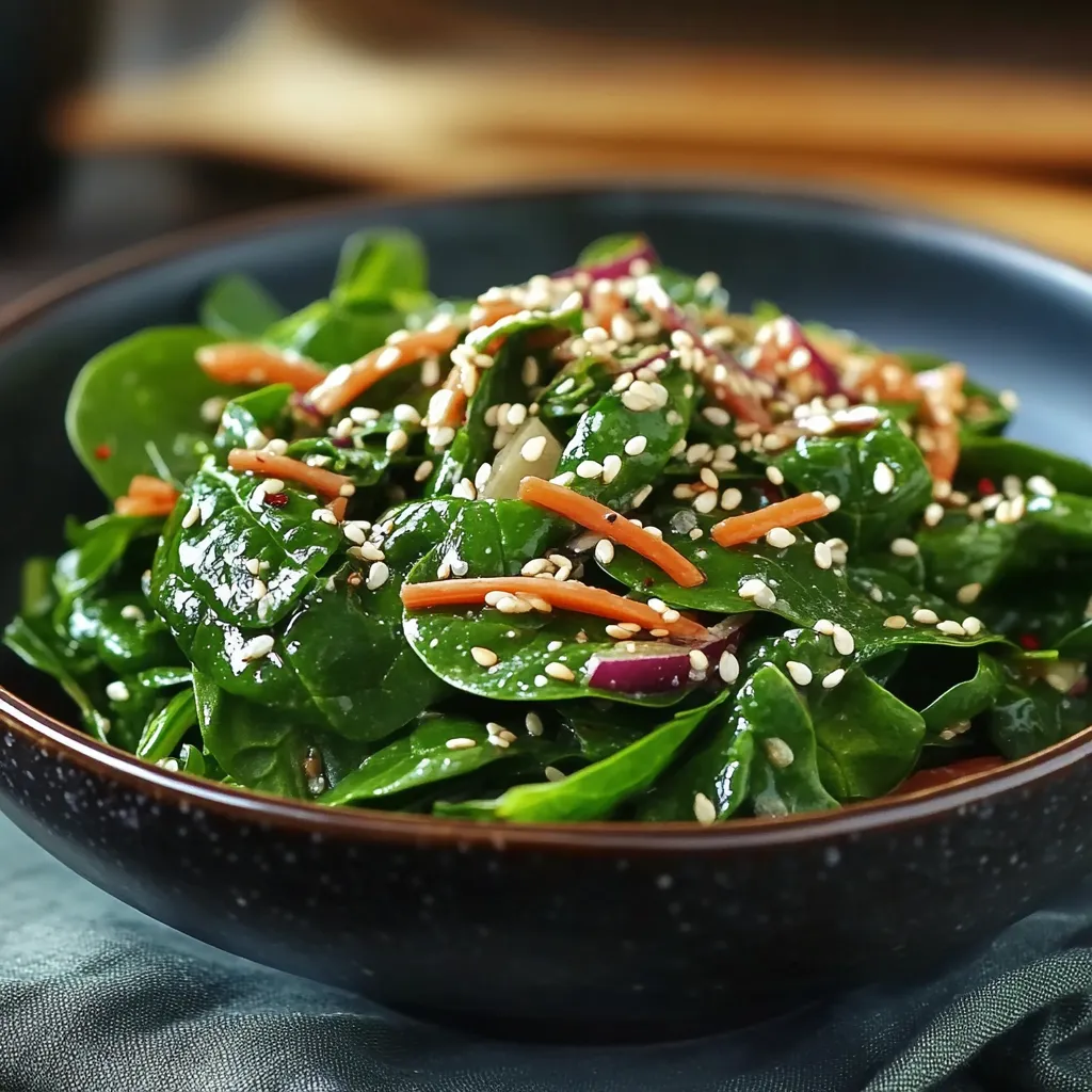 Un bol de salade avec graines de sésame.