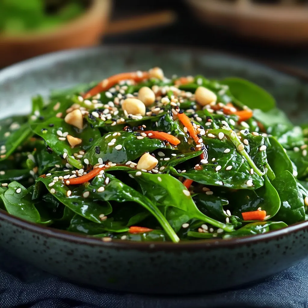 Un bol de légumes verts avec des noix et des graines.