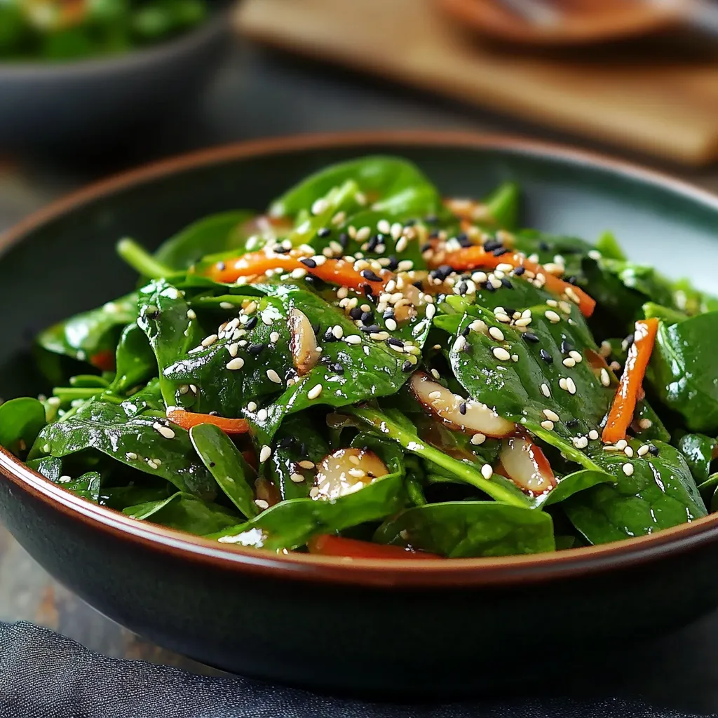 Un bol de légumes verts avec des graines de sésame.