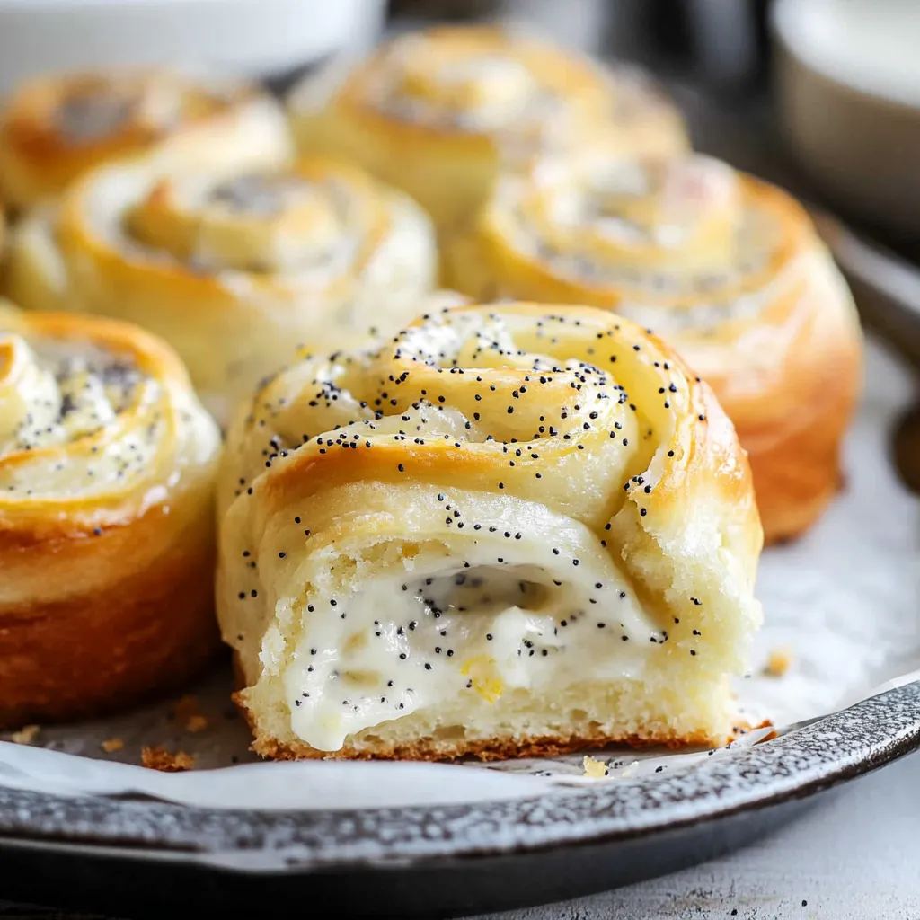 Une assiette de viennoiseries avec des graines dessus.