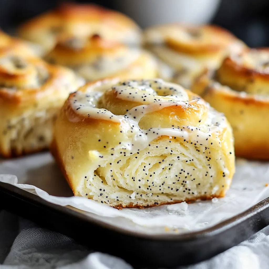 Une assiette de brioches avec glaçage blanc.