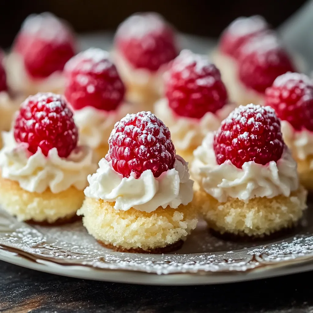 Une assiette de pâtisseries à la framboise avec glaçage blanc.