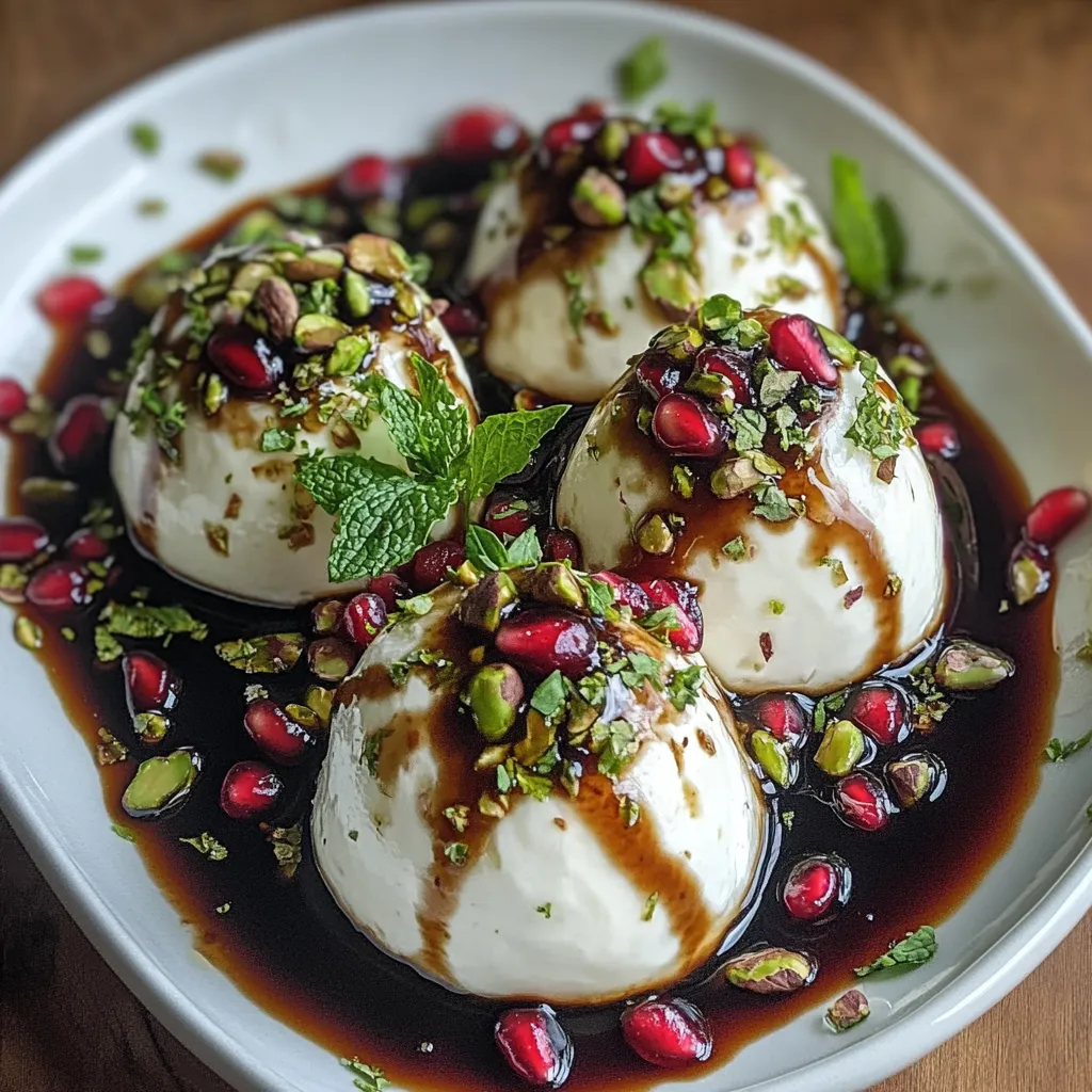 Une assiette garnie avec sauce et pignons de pin.
