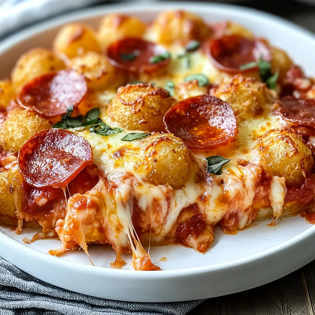 Une pizza avec du chorizo et du fromage sur le dessus.