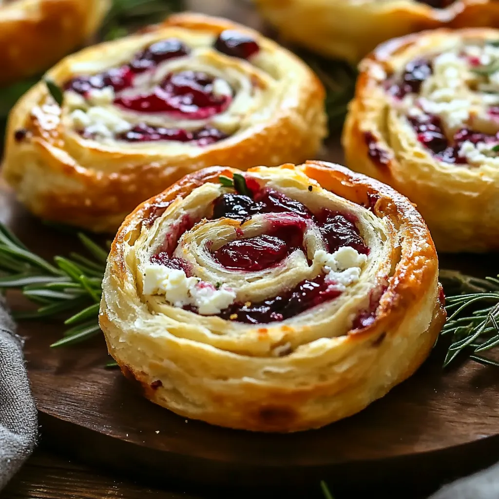 Snack-sized rolls with sweet berries and tangy cheese.