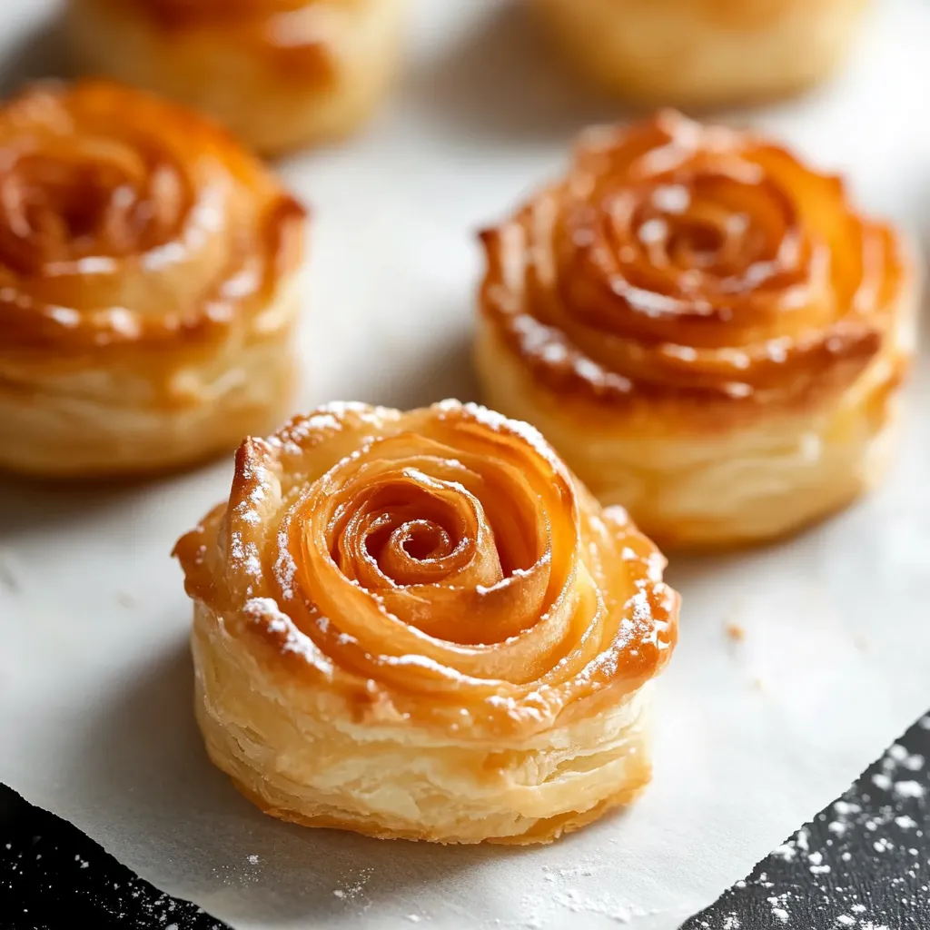 Une pâtisserie en forme de rose.