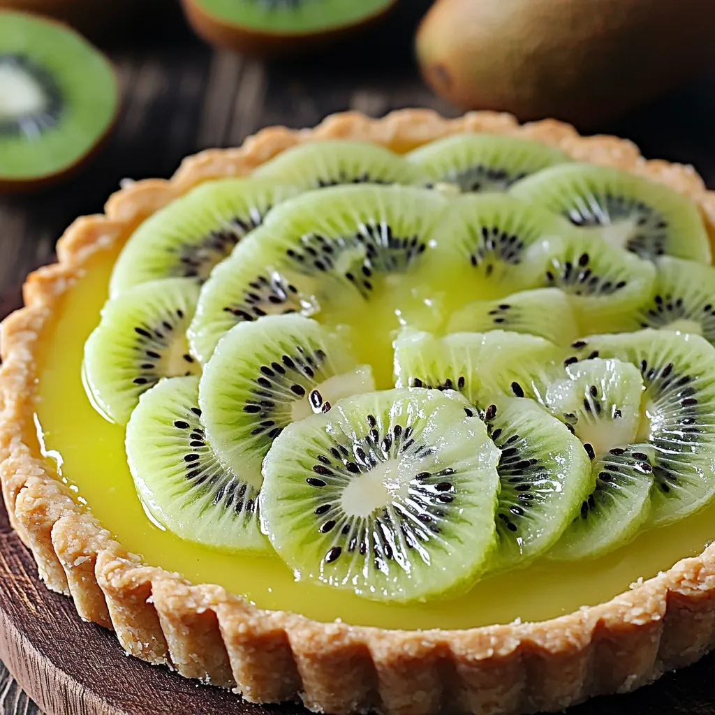 Une part de tarte au kiwi.