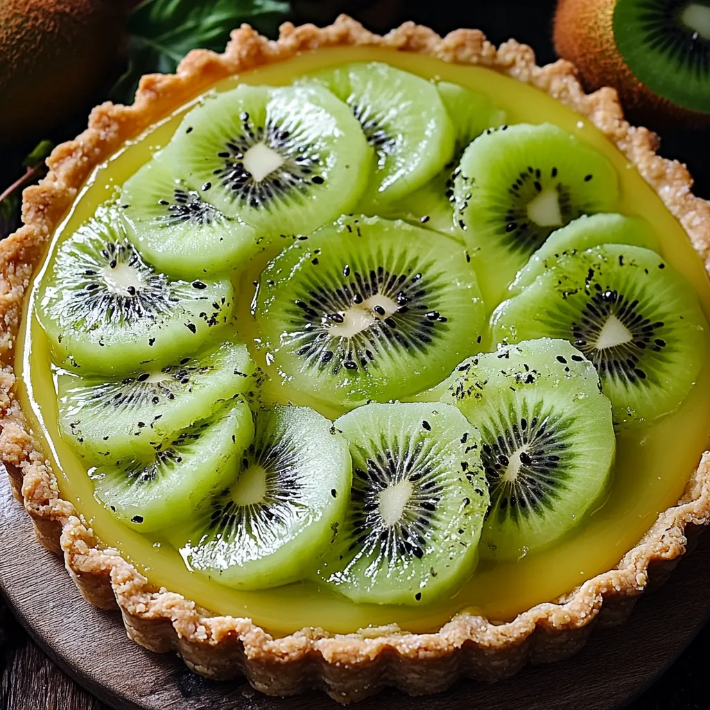 Une part de tarte au kiwi.