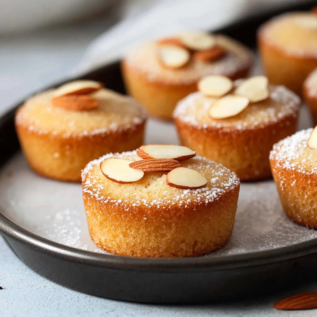 Assiette de petits gâteaux aux amandes avec des éclats d'amandes.
