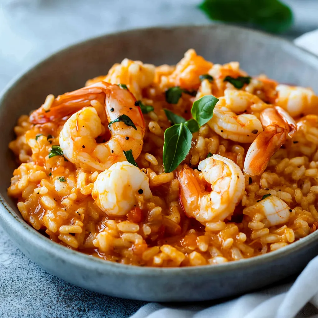 Un bol de riz et crevettes.