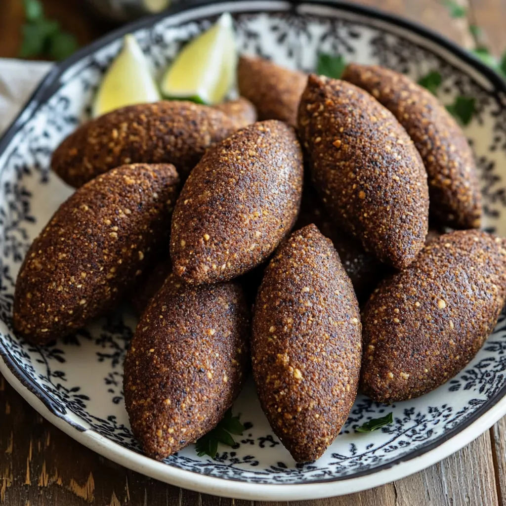 Une assiette de nourriture avec un quartier de citron dessus.