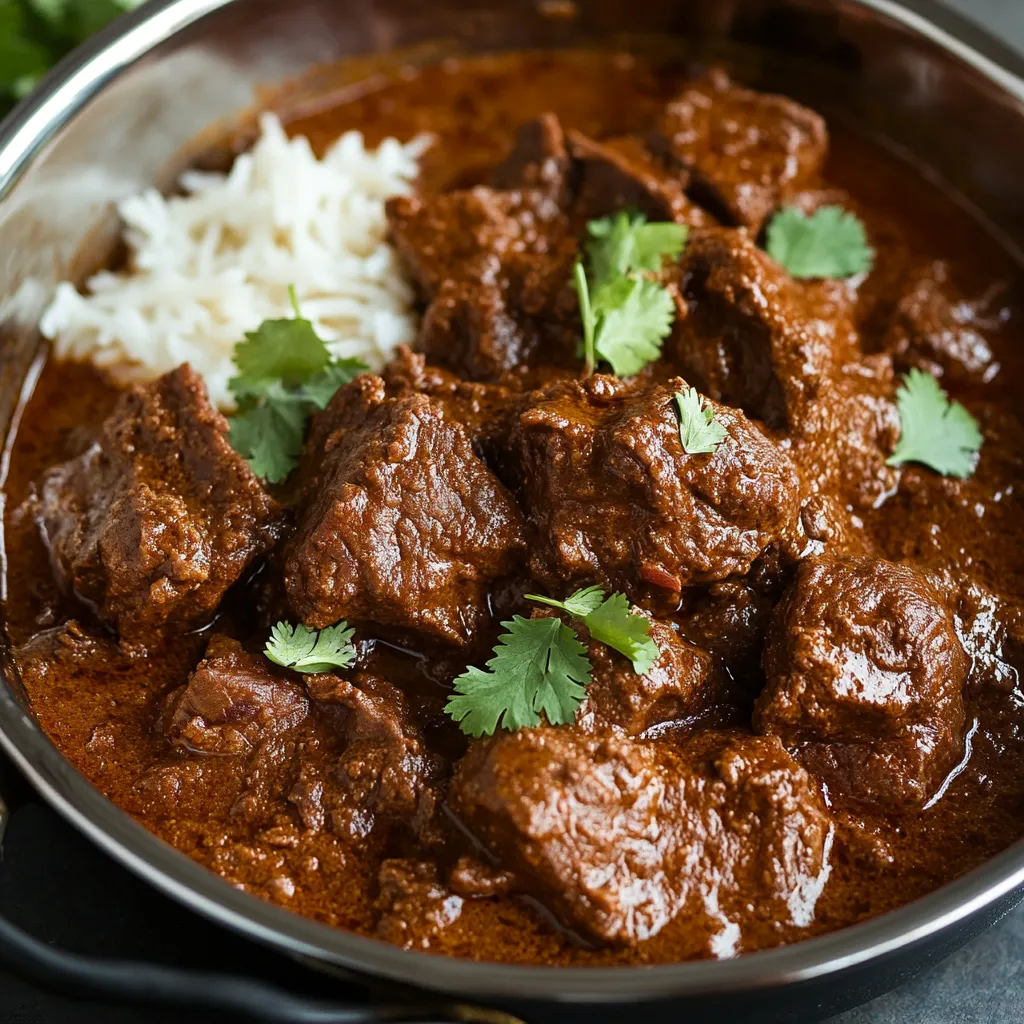 Un bol de viande et de riz.