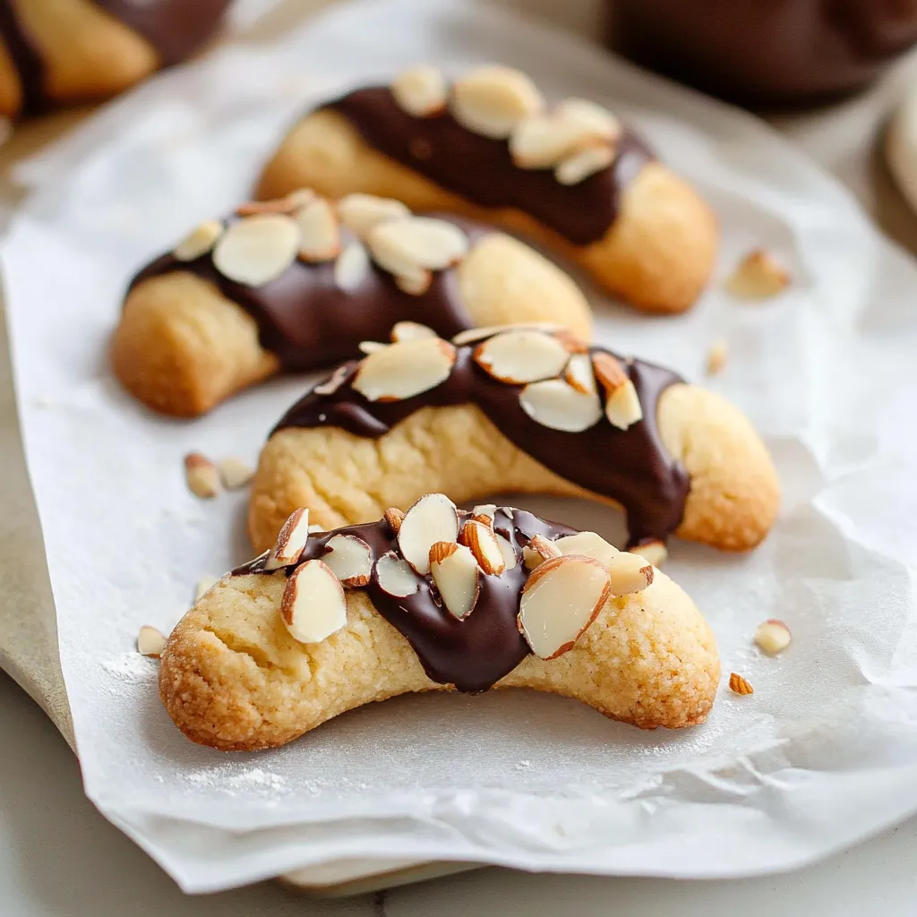 Une assiette de biscuits avec chocolat et amandes.