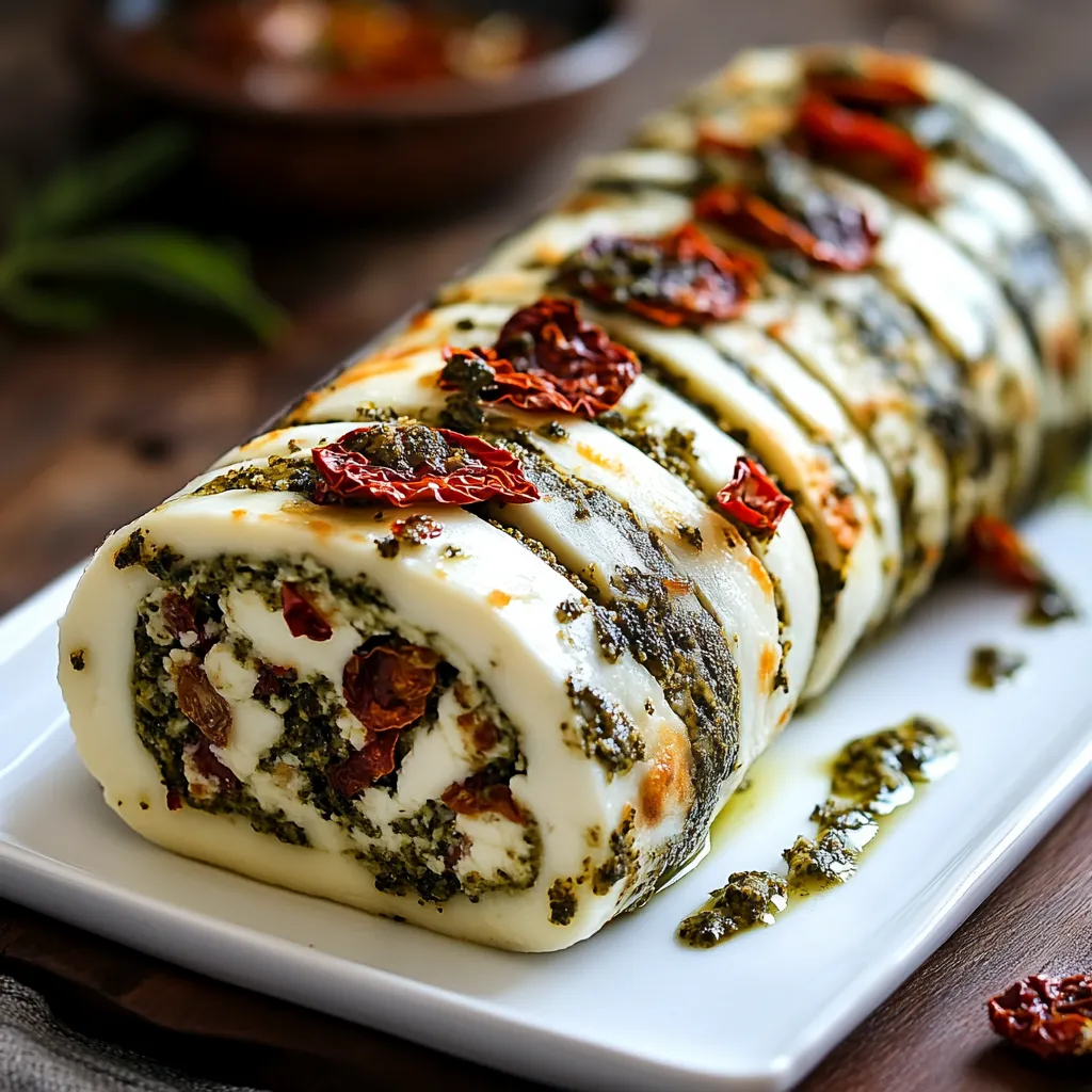 Une assiette blanche avec un roulé alimentaire vert et rouge.
