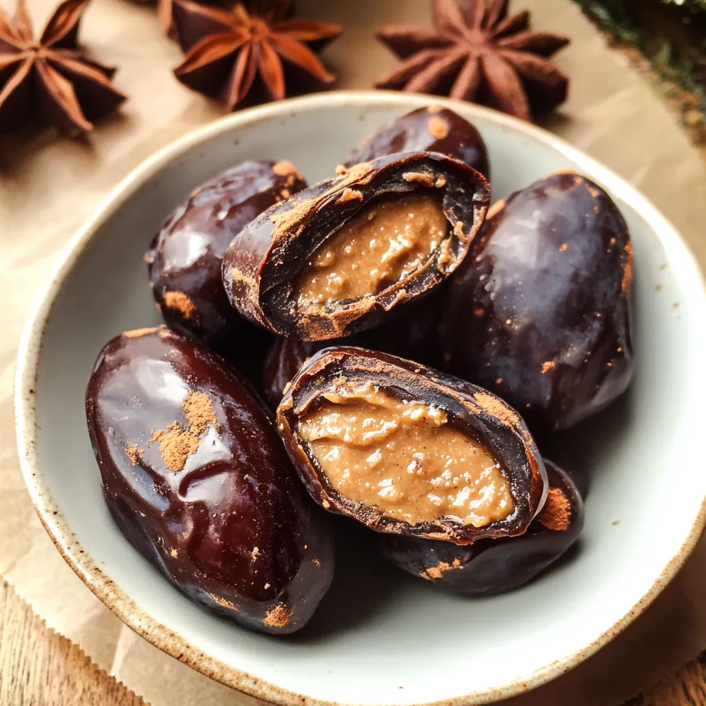 Un bol rempli de douceurs au chocolat et beurre d'amandes.