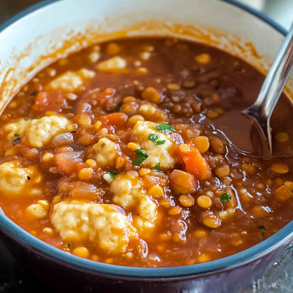 Un bol de soupe avec une cuillère.