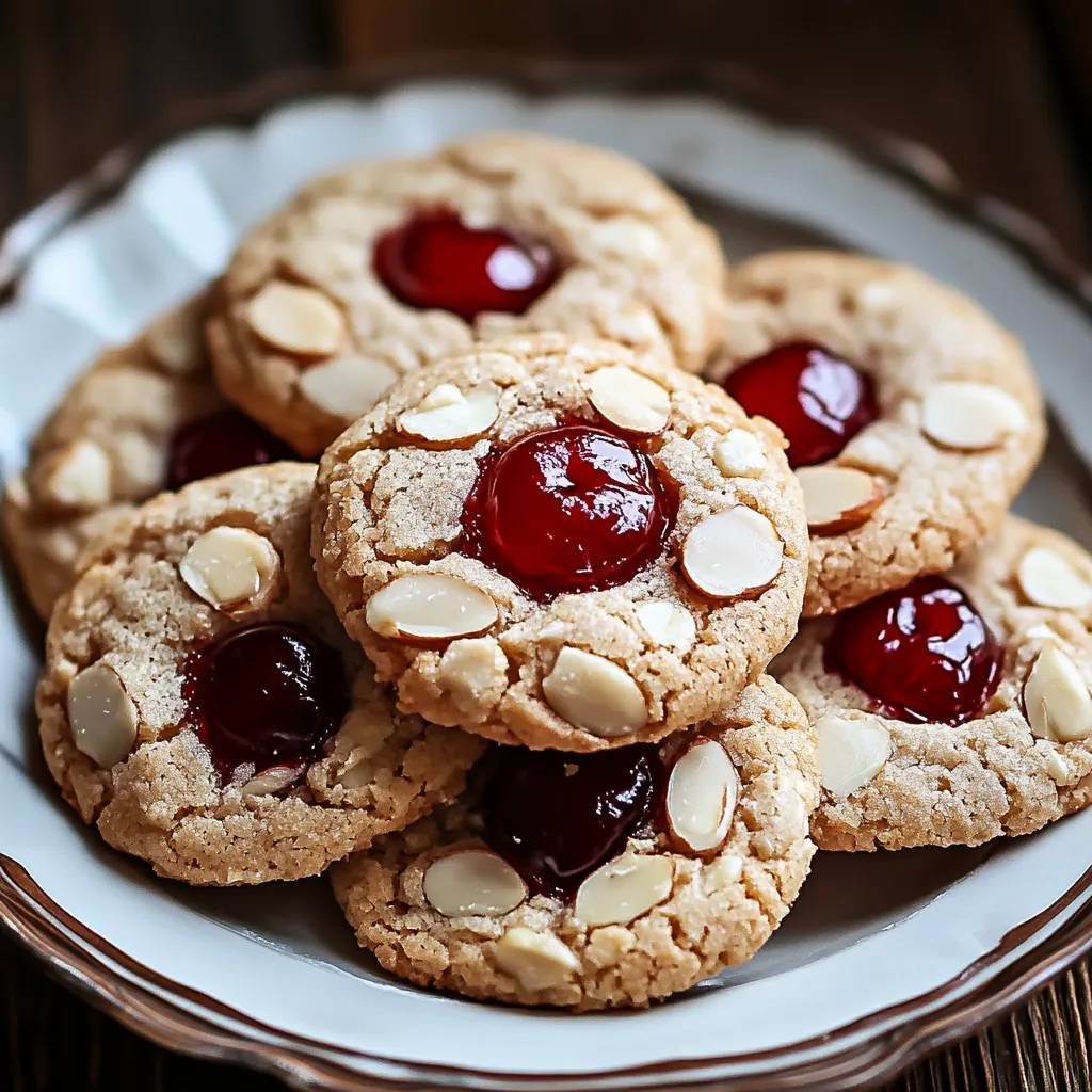 Une assiette de biscuits avec de la confiture sur le dessus.