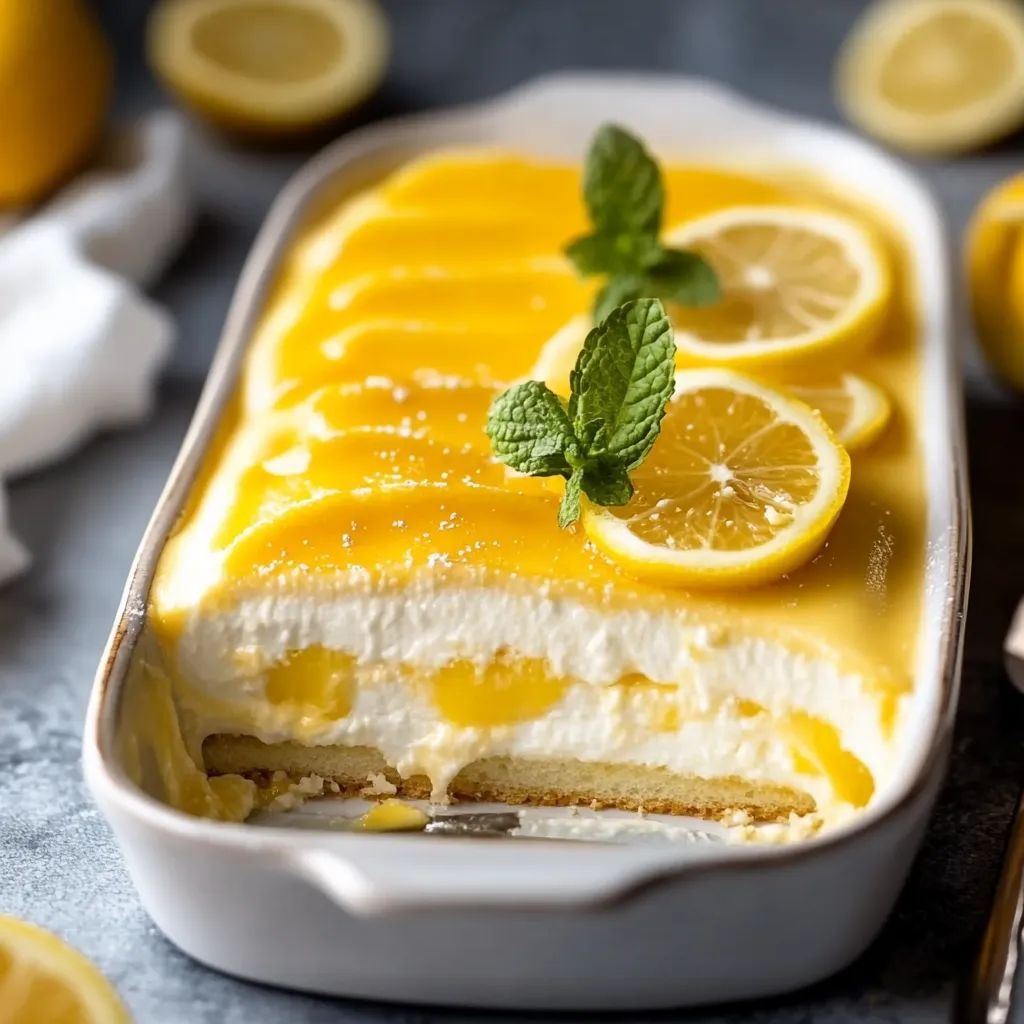 Un gâteau décoré avec des rondelles de citron.