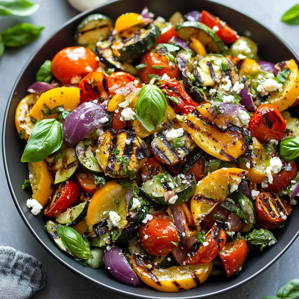 Un saladier de légumes avec tomates, oignons et courgettes.