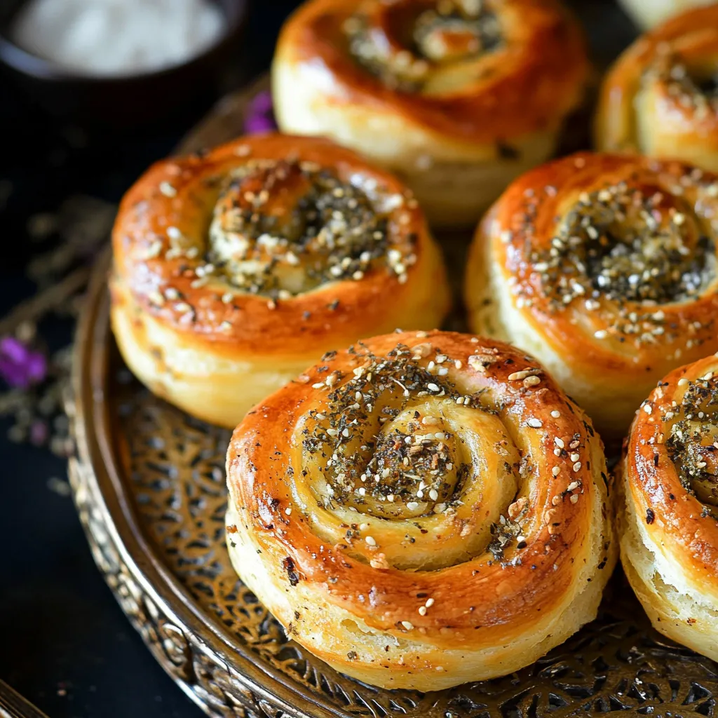 Une assiette de petits pains garnis de graines.