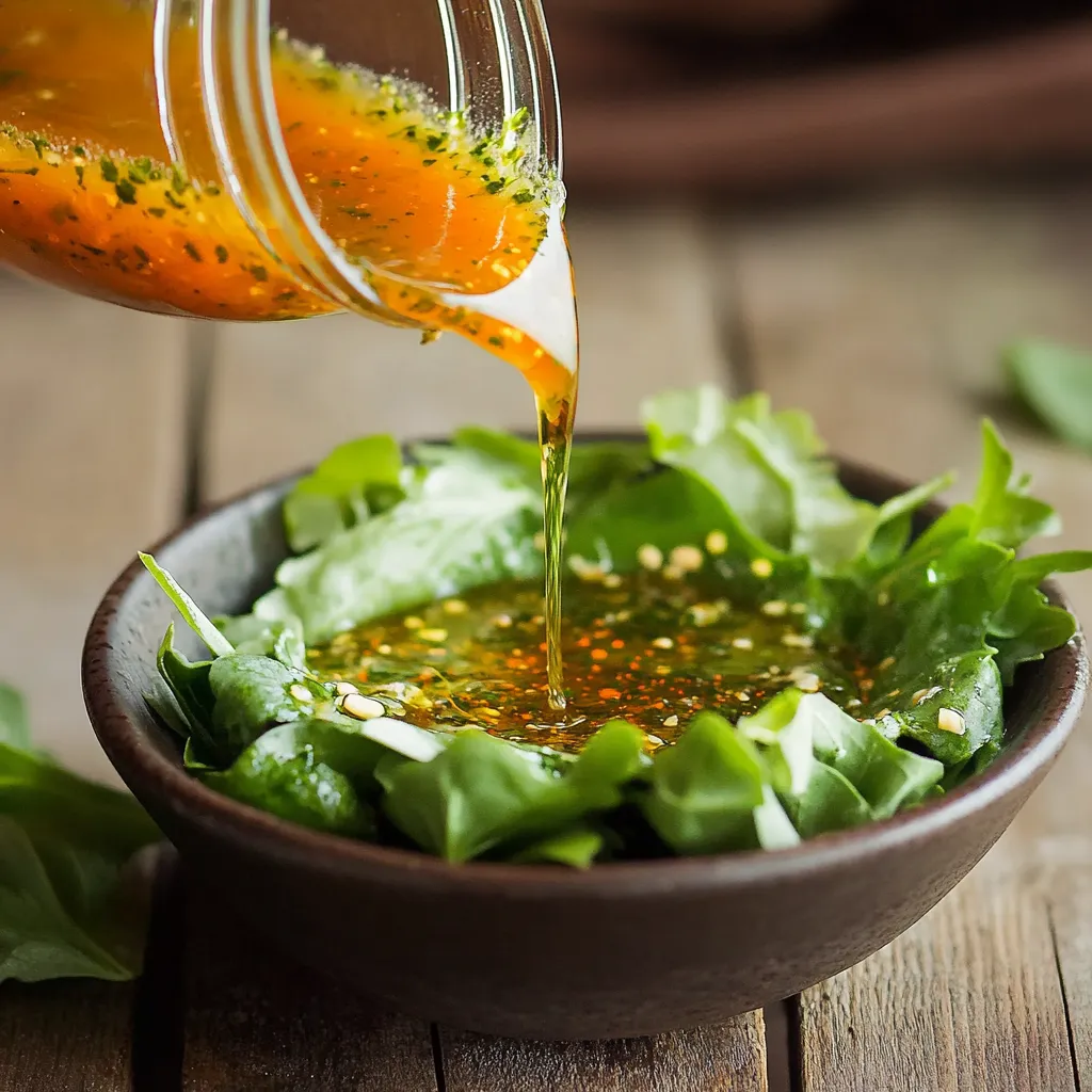 Un bol de verdure avec une sauce versée dessus.