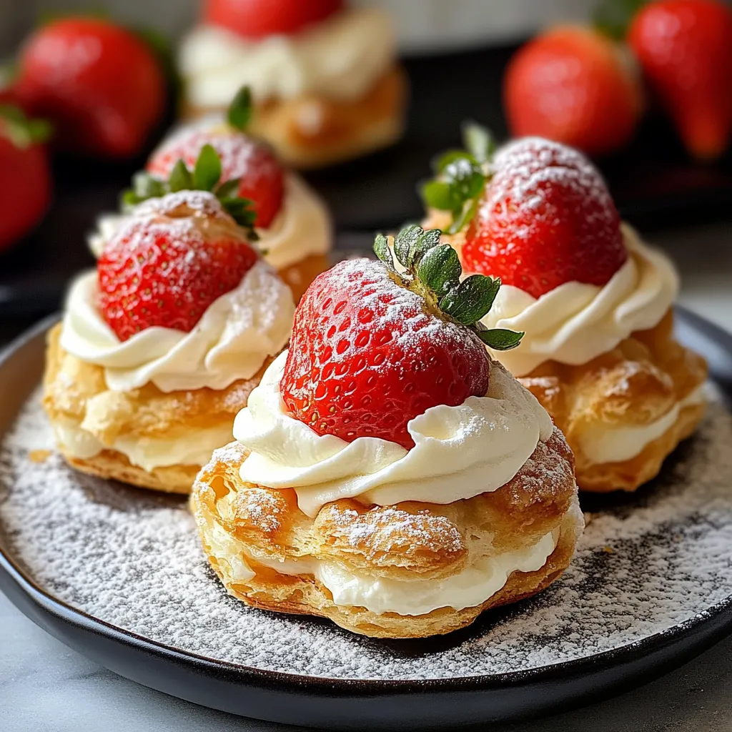 Une assiette de shortcake aux fraises avec de la crème fouettée.