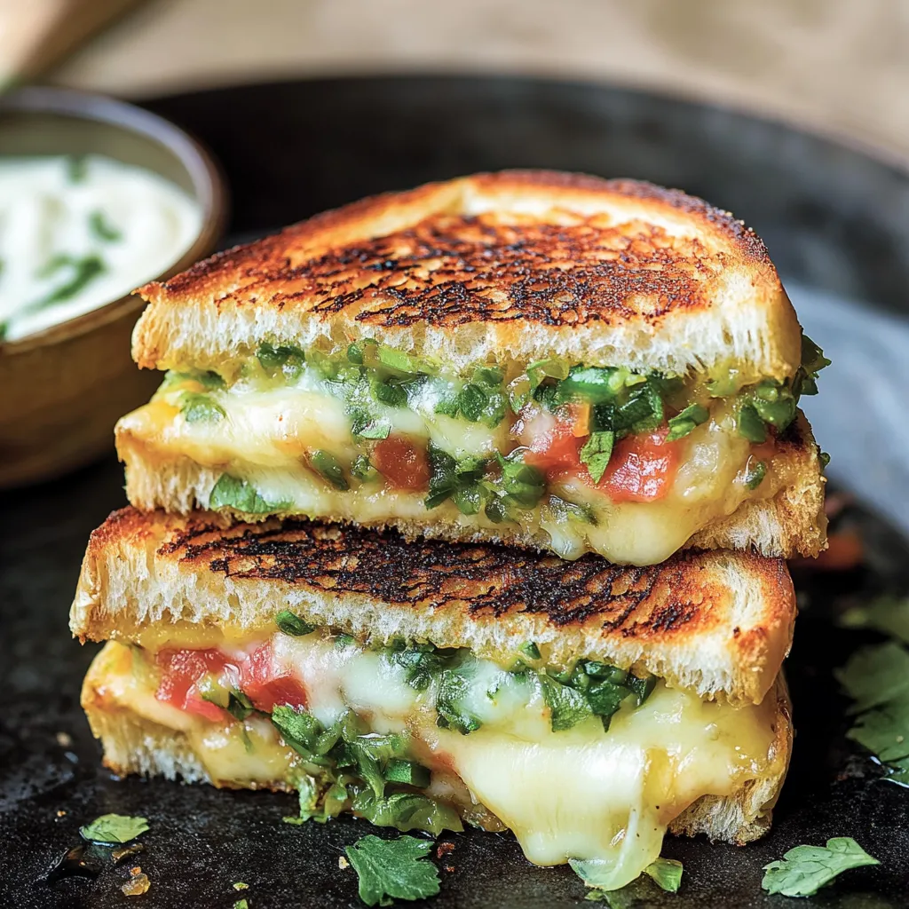 Un sandwich avec tomates et fromage.