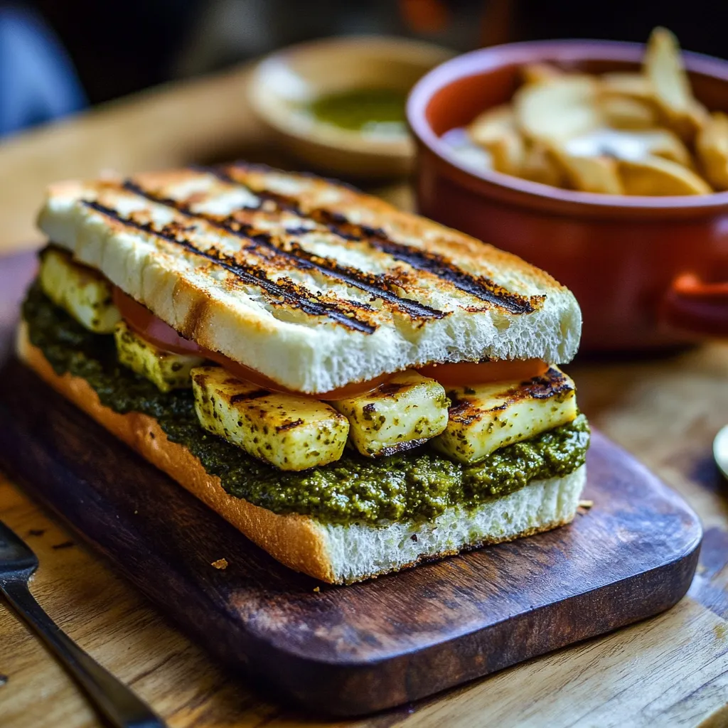 Un sandwich avec plein de garnitures.