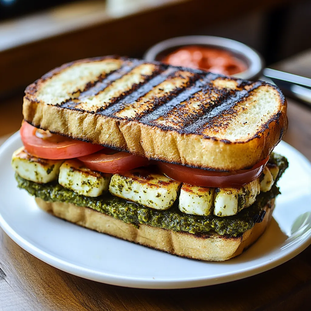 Un sandwich avec tomates et fromage.