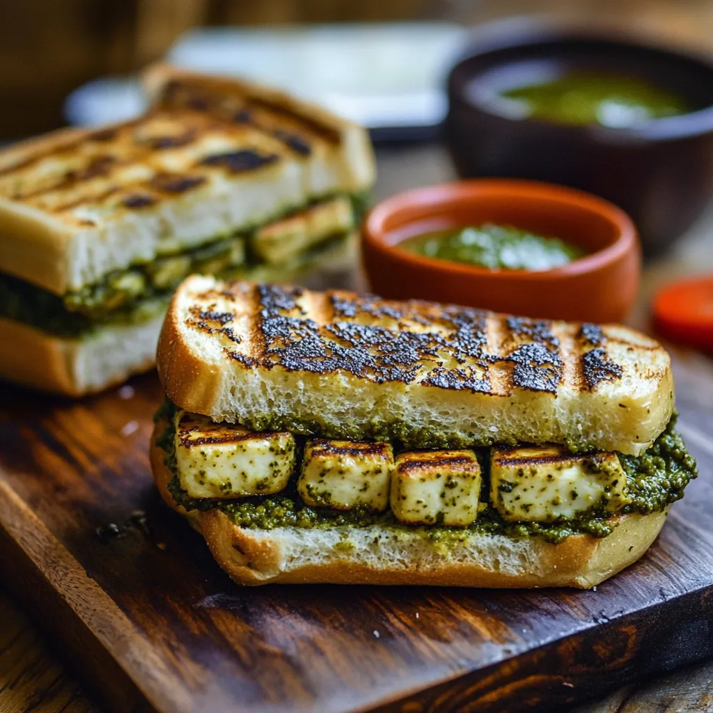 Un sandwich au pain grillé et fromage.