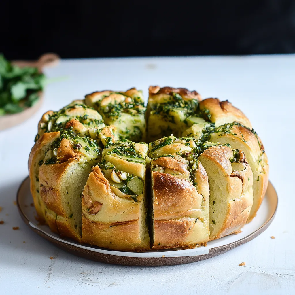 Une part d’un gâteau garni de vert.
