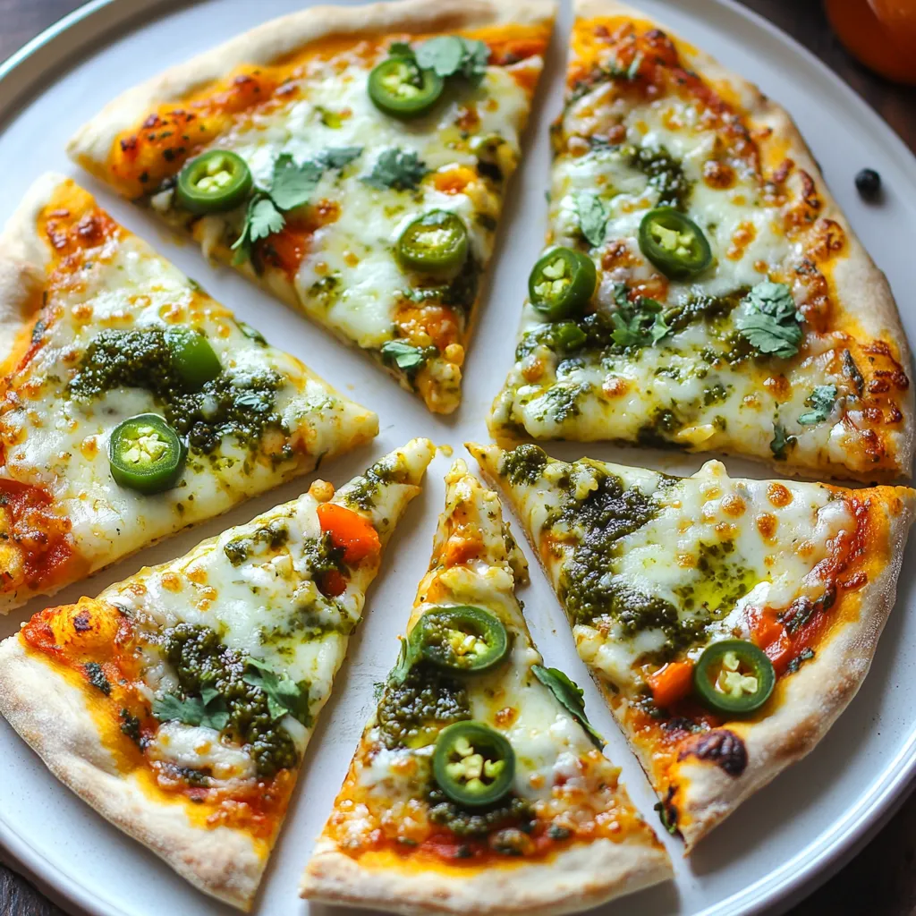 Une pizza garnie de jalapeños.