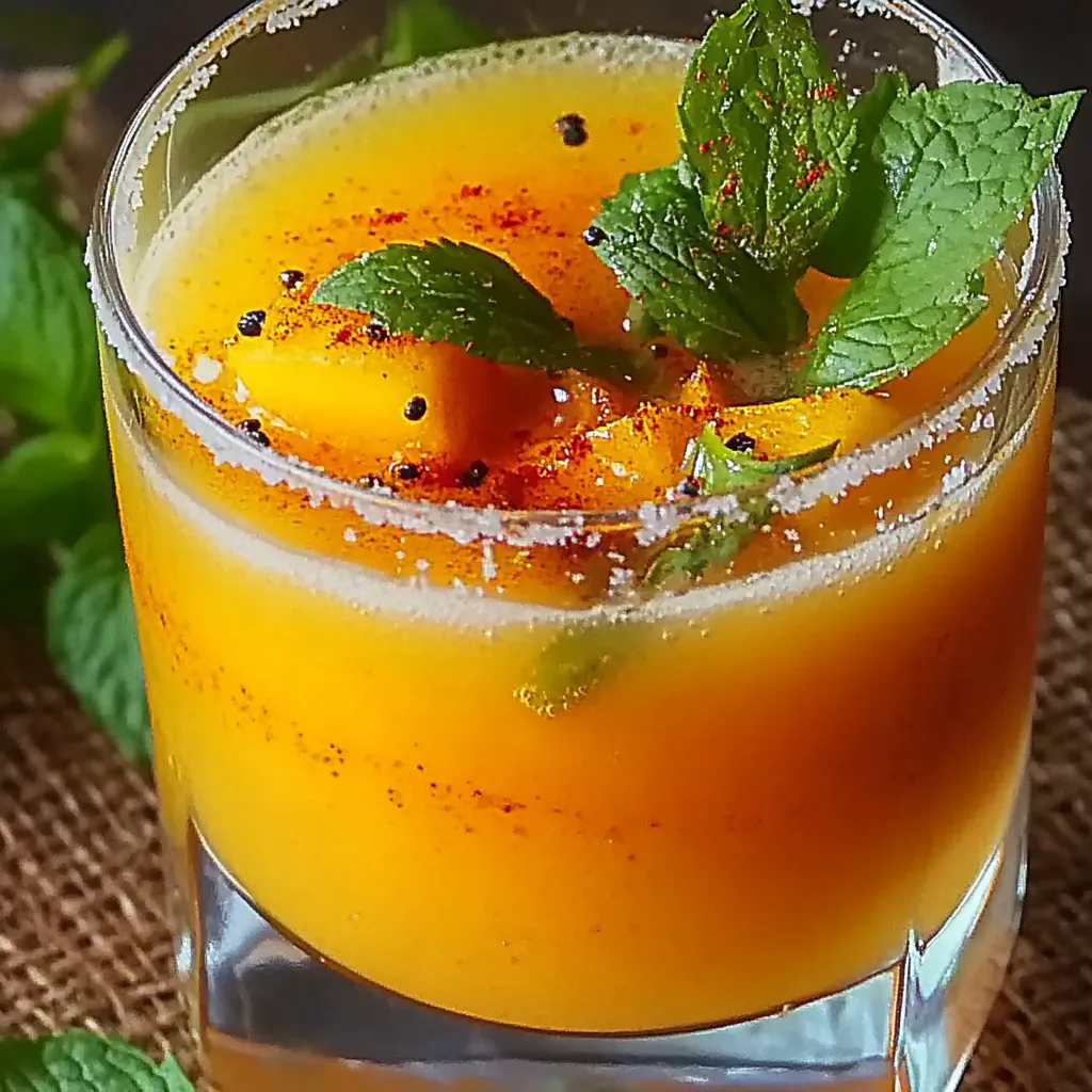 Un verre de jus d’orange avec une pincée de cannelle sur le dessus.