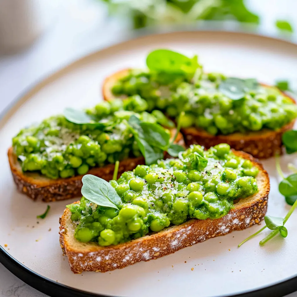 Une assiette de pain surmonté de crème verte.